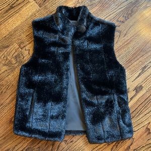 Gorgeous Black Faux Fur Reversible Vest